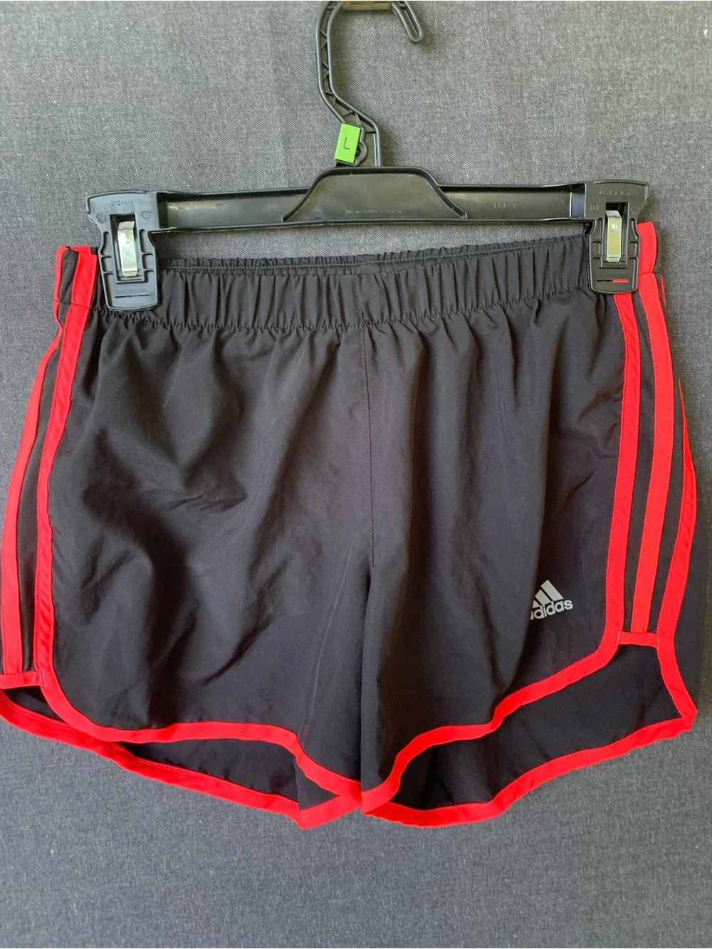 Nike Women's Black Athletic Shorts with Red Trim + Adidas Running Shorts XS Lot